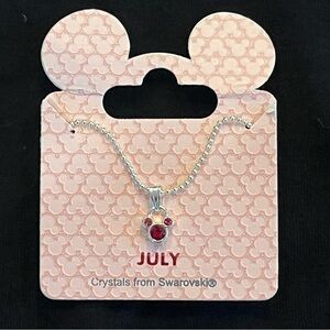 Disney Parks Collection birthstone Mickey Mouse necklace Swarovski crystals